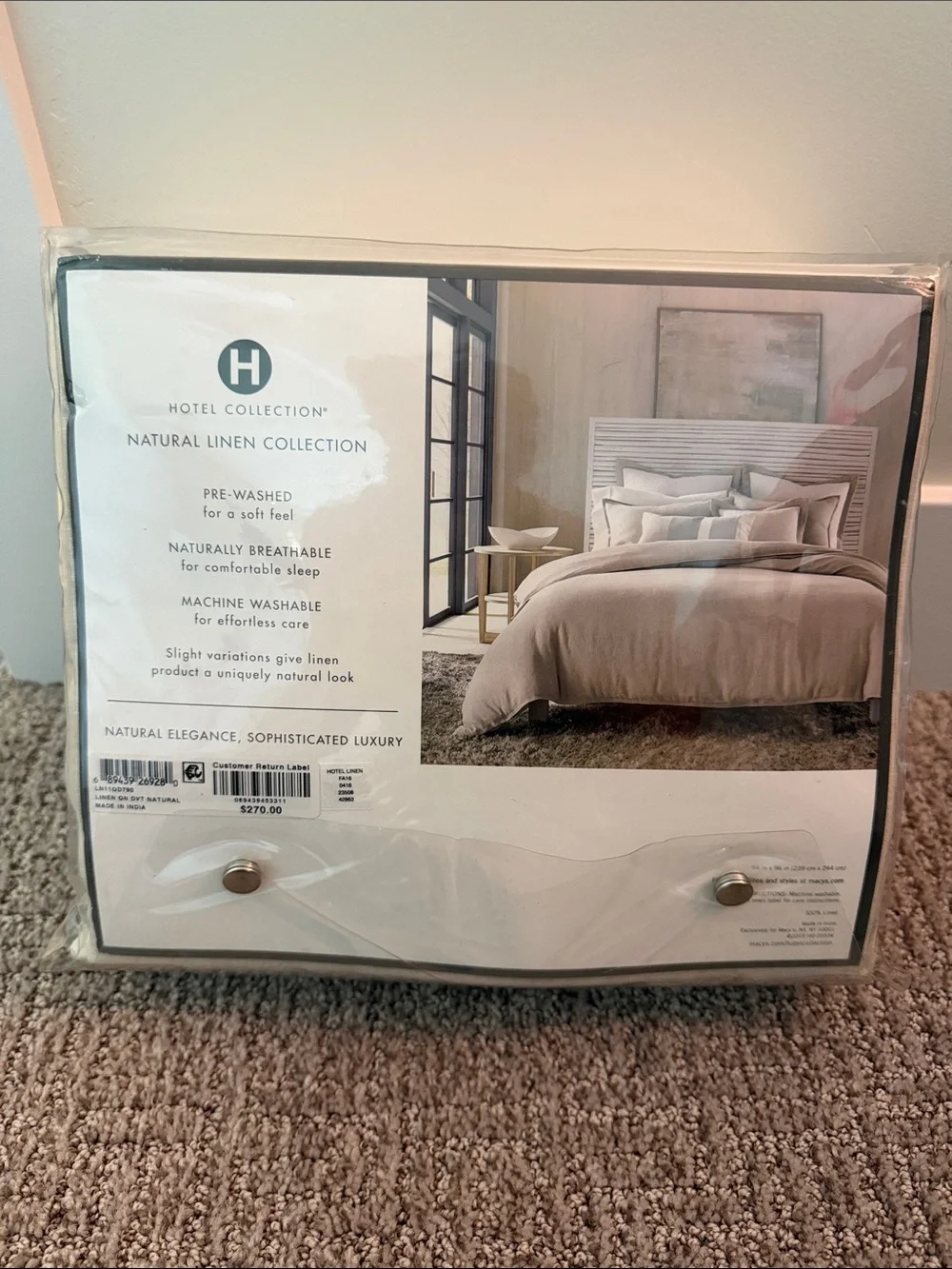 Hotel Collection Linen Comforter Cover